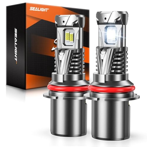 Image of SEALIGHT Upgraded 9004 /HB1 Fog Light Bulbs, 80,000LM 10X Brightness 6500K 1:1 Halogen Size 9004 Fog Lights for ATVs & Powersports, Pack of 2