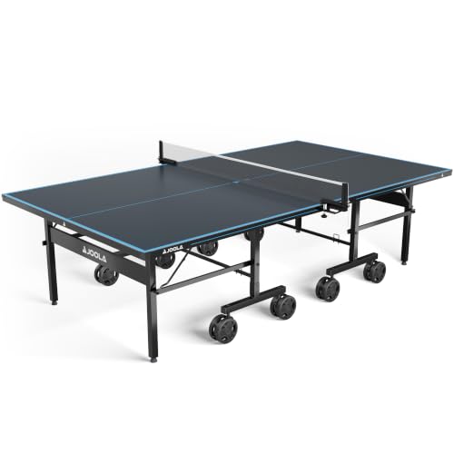 JOOLA Tischtennisplatte Outdoor J500A - Profi Tischtennistisch 6 MM Aluminium-Verbundoberfläche Wetterfest - Klappbares Untergestell – Schneller Aufbau, Grau, 274 x 152,5 x 76 cm