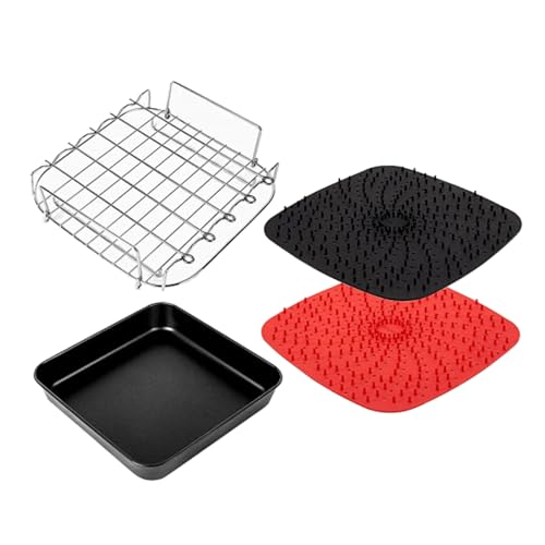 Grilling Rack Air Fryers Pad Silicone Air Fryers Tray Silicone Baking Liners Baking Inner Liners Cooking Tool for 4.5-8QT
