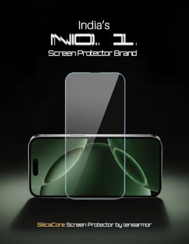 Image of Lensarmor Compatible with iPhone 17 / iPhone 16 Pro Borderless Tempered Glass Screen Protector, 0.33 mm 300 CC Military Grade Glass, Speaker Dust Grill, Full View, Case Friendly, Scratch Resistant