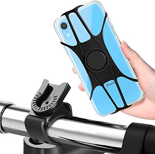 FISHOAKY Bike Phone Mount, 360° Rotation Silicone Bicycle Phone...