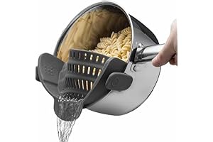 MUST-HAVE: Silicone Strainer Colander - Clip on Strainer Fits Any Pot, Bowl, & Pan