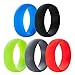 Jude Jewelers 5 Pack, 8mm Medical Grade Silicone Rings Wedding Band (10)