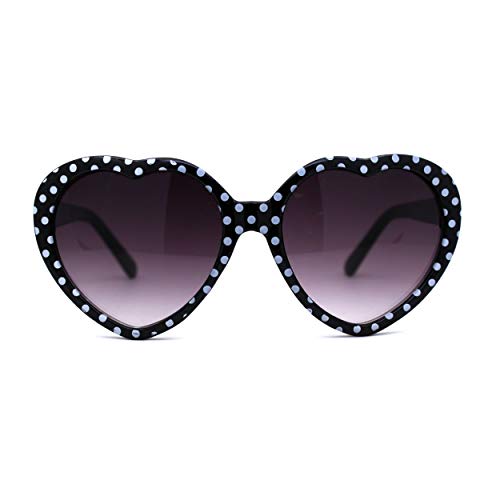 SA106 Girls Child Size Retro Polka Dot Valentine Love Plastic Sunglasses