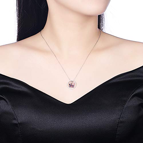 Collier papillon en argent sterling 925 avec cristal éclatant de haute joaillerie - 2