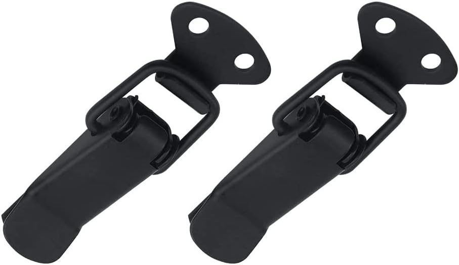Toggle Clamp Latch Security Spring Loaded Car Bumper Hook Lock Clips Hasp Kit 2Pack Universal Quick Release Fasteners for Racing Car Truck Bumper Trunk Fender and Hatch Lids Accessories(S)