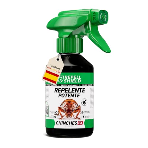 RepellShield® Spray Anti Chinches y Ácaros - Repele Insectos en Colchones, Sofás, Ropa y Textiles - 250ml - Fórmula Natural y Sin Manchas - Spray Antiacaros