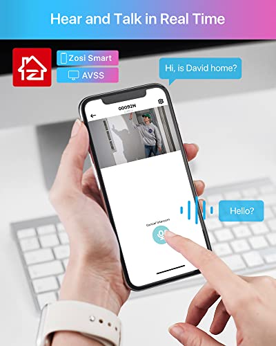 Image of ZOSI 5MP PoE Add-on Camera, Face Person Vehicle Detection, 2 Way Audio, Starlight Night Vision, Sound&Light Siren, 3K Weatherproof Outdoor Indoor Home Bullet IP Cam, Only Compatible with ZOSI POE NVR