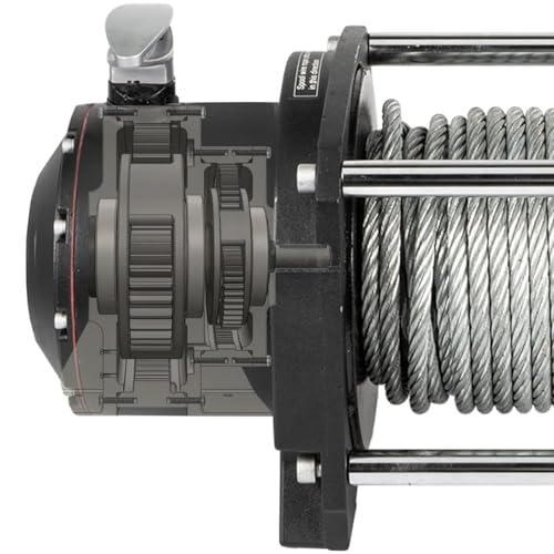 Verricello idraulico da 1000 a 20000 libbre con cavo in acciaio da 24 m, ingranaggio planetario a 2 stadi per ATV, SUV, barche e fuoristrada, verricello elettrico da 12 V