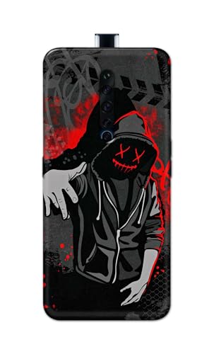 Image of Printed Hard Back Cover for Oppo Reno2 F Back Cover (Hoodie Rapper) -190724(EA)