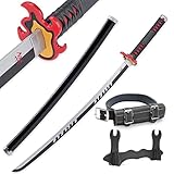 Cold Blade FireGod Tanjiro Sword - 41 inches Anime Katana Replica with Belt and Stand - FireGod Sword with Authentic Design