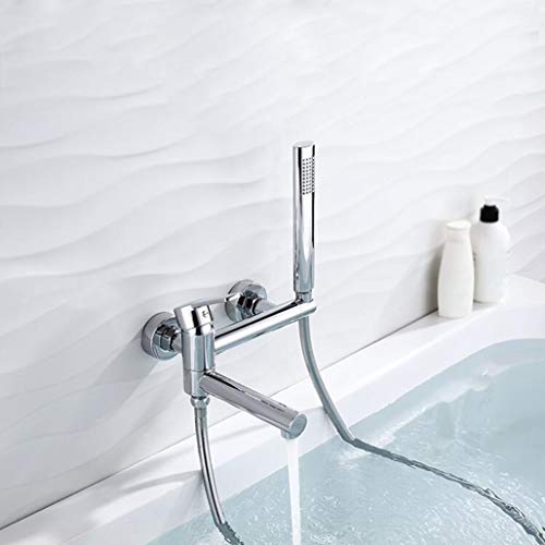 Jeu de douche complet chrome avec mitigeur de baignoire à manette unique LWX
