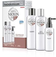 NIOXIN System 3 Trio Pack, Cleanser Shampoo + Scalp Therapy Revitalising Conditioner + Scalp & Hair Treatment (150ml + 150ml + 50ml), For Coloured Hair with Light Thinning
