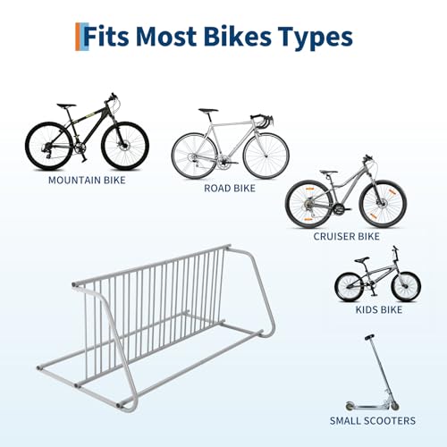 MegaChoice 12-Bike Commercial Floor Rack, Heavy Duty Powder-Coated Steel Grid Organizer, Freestanding Double-Sided Storage for Garages/Storefronts/Schools by MegaChoice - Image 4
