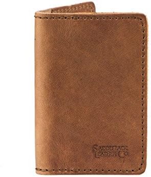 Saddleback Leather Co. Slim Multi Business Card Holder Full Grain Leather Wallet for Men and Women Includes 100 Year Warranty