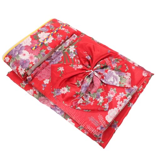 Kimono japonais traditionnel fille rouge 130 cm vêtement cosplay léger
