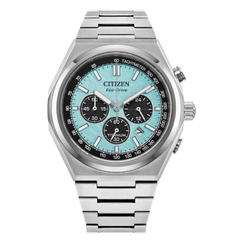 Image of Citizen Zenshin Titanium Eco-Drive Men's Watch, Blue Dial, 42mm, CA4610-85M