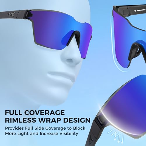 Image of KastKing Tarkio Polarized Fishing Sunglasses, One Piece PC Lens Rimless