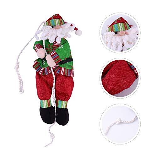 CLISPEED Boneca De Corda De Escalada De Natal Escada De Corda Papai Noel Natal Pendurado Papai Noel