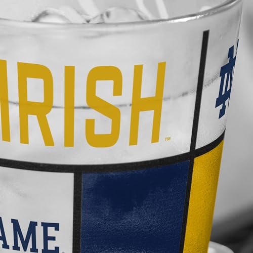 Image of Logo Brands NCAA oz Stained Glass Pint Glass - 3D Embossed Logo & Bold Team Colors - Durable Sports Fan Beer Glass for Home, Bar & Tailgates
