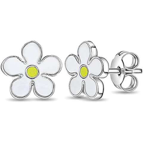 925 Sterling Silver Daisy Flower Earrings for Girls Cover