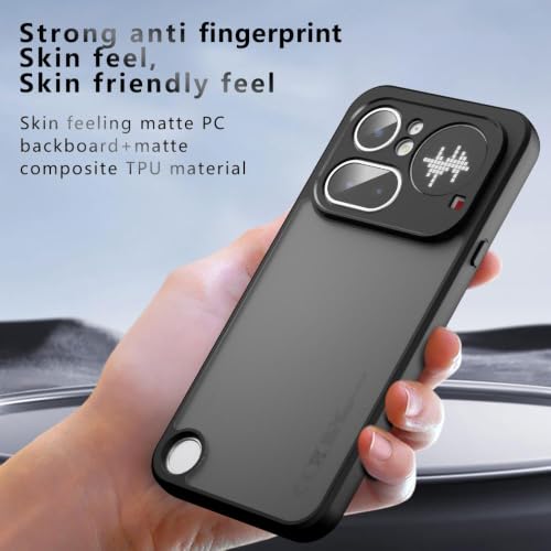 Image of Phone Case for Nothing Phone 4a Pro, Matte PC+TPU Cover, Air Bag Corner Protection, Anti-Fingerprint, Never Turns Yellow, Micro Arc Edge, Skin-Feel Texture, Black
