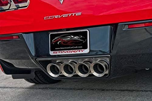2014-2019 C7 Corvette Exhaust Filler Panel Perforated Stainless Steel for NPP Exhausts