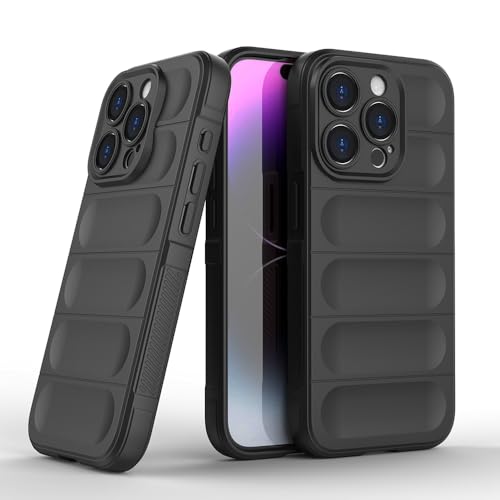 Image of Amazon Brand- Solimo Mobile Cover for Apple iPhone 15 Pro Max | Full Camera Protection | Liquid Silicon Case | Flexible Bumper Case for Apple iPhone 15 Pro Max (Black)