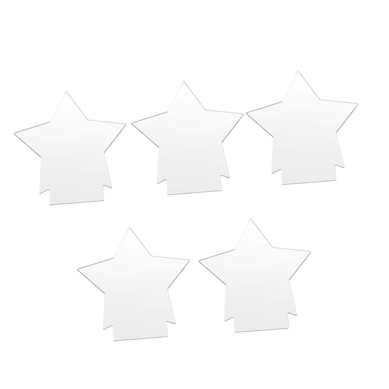 FOYTOKI 5Pcs Portable Acrylic Lamp Creative DIY Light Plates for Home Decor Durable Lightweight for Custom LED Displays Star Design