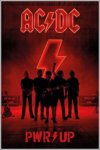 TriX AC/AD PWR UP + Aluminum Frame Silver Poster (Frame Set) 36.2 x 24.2 inches (92 x 61.5 cm) (PP-34779S)