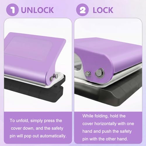 Image of 10-Hole Paper Punch for Spiral Binding, Desktop Lever Hole Punch for Loose-Leaf Paper, Precise & Clean Cuts, Compatible with A4 A5 B5, with 18Pcs 5 Hole Binding Coils