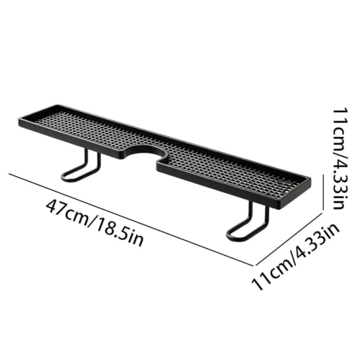 Estantería para lavabo de baño de plástico gris con contenedor de drenaje flotante 6