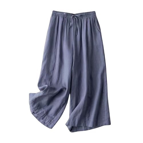 Jupe-pantalon taille haute artistique et ample style décontracté