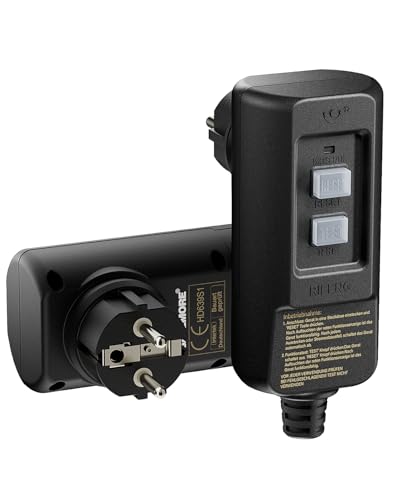 Enchufe de protección personal IP54 para prevenir accidentes eléctricos en el jardín y huerto