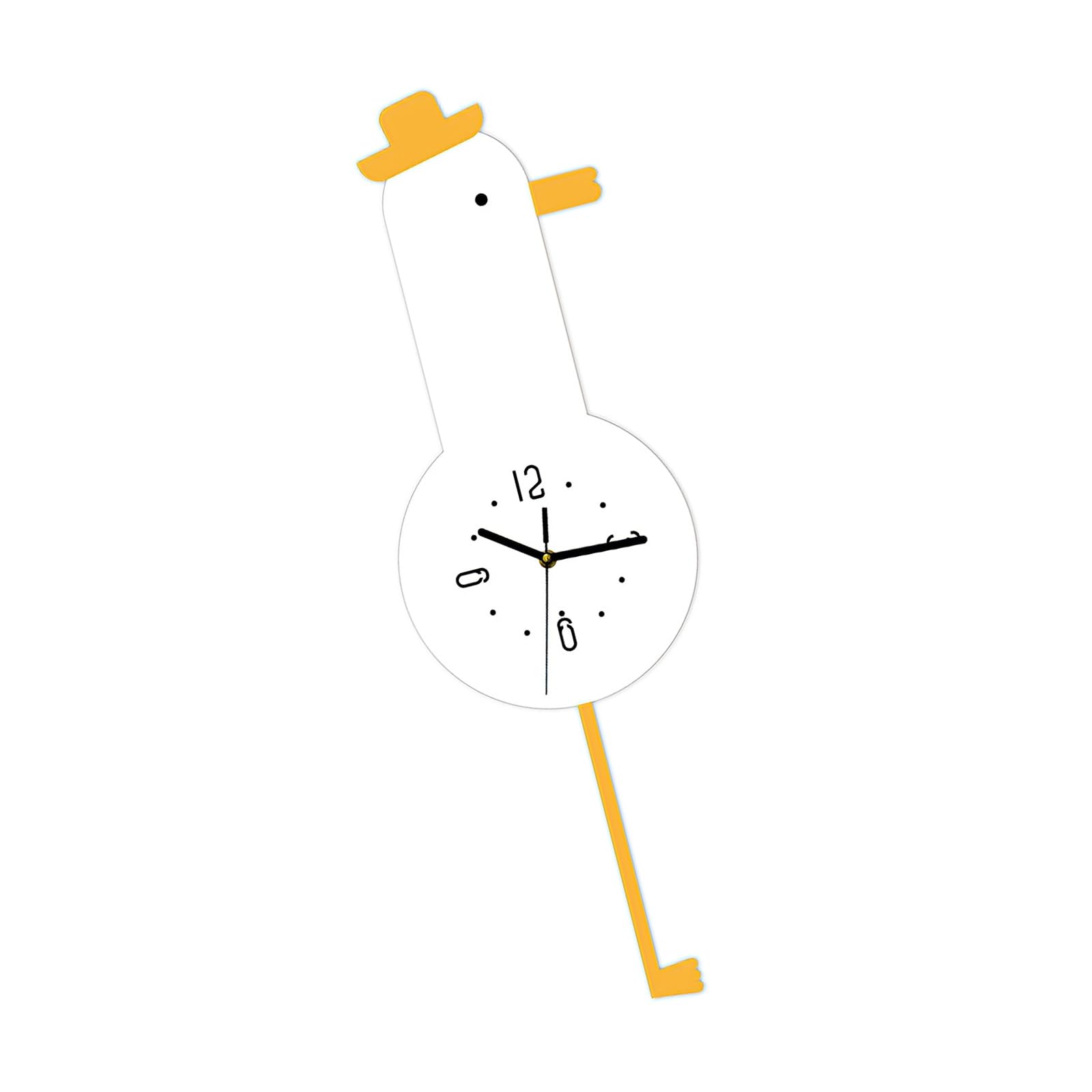 Kaeltsyn Cartoon Chicken Wall Clock No Noise Ensuring Peaceful Sleep in Bedrooms Colorful Clock