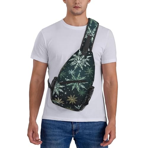 Bolso cruzado con patrón de copo de nieve navideño miniatura 7