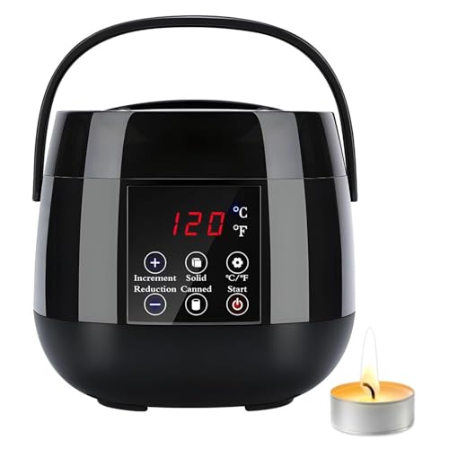 Fondoir à cire électrique 100W avec écran LED et pot alu pour création de bougies