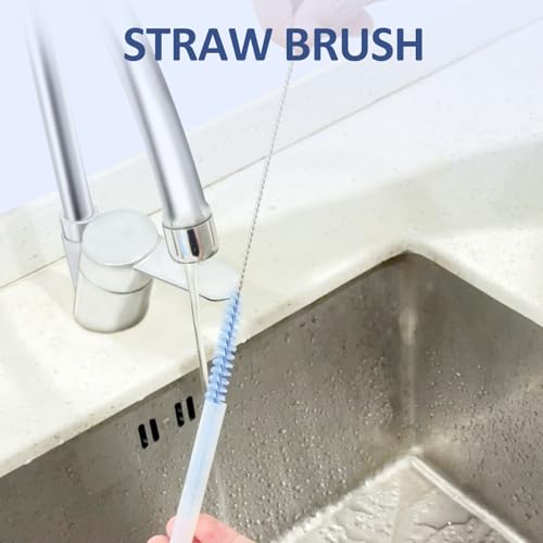Image of 2 in1 Water Bottle Brush with Straw Brush, Cleaning Brush Set