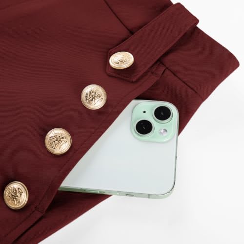 GRACE KARIN Womens Work Pants Business Casual Pants for Women Wide Leg High Waisted Dressy Office Pants Burgundy 2XL — view 4