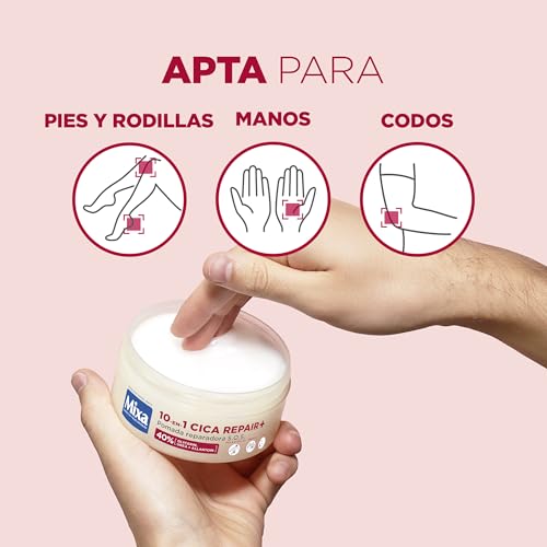 Mixa Cica Repair+ 10 en 1 Pomada reparadora S.O.S. Fórmula Patentada con 40% [Glicerina + Urea + Alantoína]. Apta para Piel Seca y Agrietada. Para Pies, Rodillas, Manos y Codos. 150ml - imagen 7
