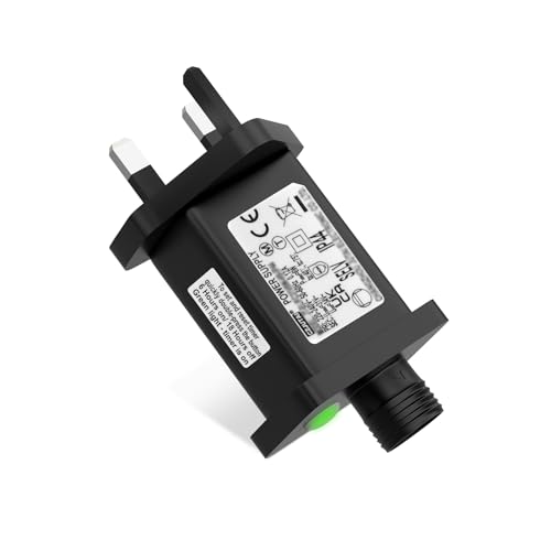 31V Transformer Plug for Christmas Lights, Gcstnn 6W LED Replacement Adapter with Timer,Memory,8 Modes,IP44 Waterproof Power Supply Controller for Christmas Tree Lights,Icicle Fairy Lights,Net Lights