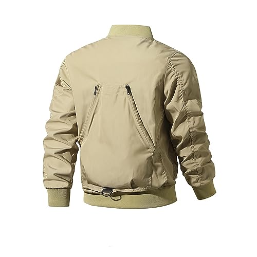 Dark Jacket for Men - Bomber Jacket Men, Multi-pocket Cargo, Techwear Tactical Jacket, Vintage Baseball Jacket4