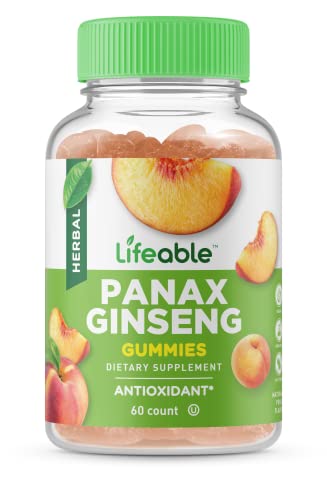 Lifeable Panax Ginseng Root Extract - Great Tasting Natural Flavor Gummy Supplement Vitamins - Non-Gmo, Gluten-Free, Vegan, Chewable - For Antioxidant Support - For Adults Men Women Kids - 60 Gummies #TOP1