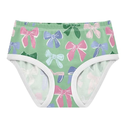 Wusikd Bows Green Pink Girls' Underwear Cotton Girls Briefs Soft Toddler Underwear 2T