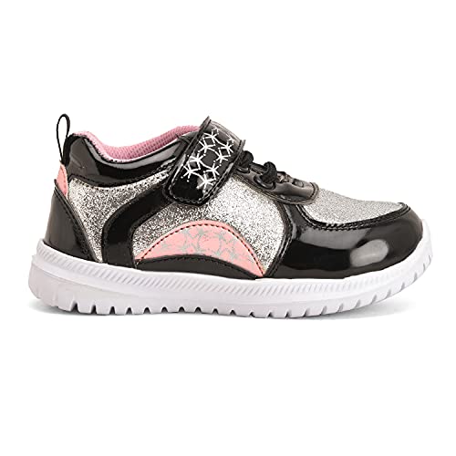 Image of Toothless Kids Girls Black Sports Shoes - 12 UK (TLPGSP2991)