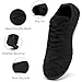 GDEBYZ Women Men Barefoot Shoes Slip On Walking Zero Drop Sole Sports Running Casual Sneakers Breathable Soft Yoga Fashion Shoes Black Size US 7.5