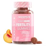 Gummies per la fertilità - Integratori per la fertilità per le donne che cercano di concepire - 25 vitamine e minerali essenziali, prodotti botanici e acido folico - Novomins