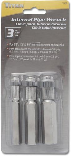 Miniatura 2 de Titan Tools - Juego de llaves de tubo interno de 3 piezas (11498)