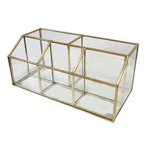 Glass Makeup Organizer for Jewelry, Cosmetics, and More - Saves