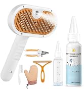 Pet Steam Brush Dog Cat 2026 New Grooming Comb for Shedding, Floating Hair, Smooth &amp; Detangling, ...